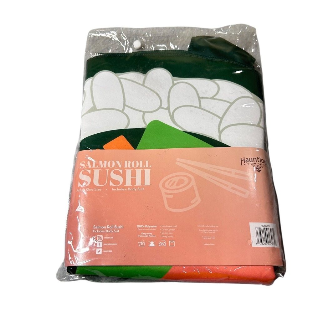 NEW Hauntlook Salmon Roll Sushi Adult One Size‎ Costume Bodysuit Halloween READ